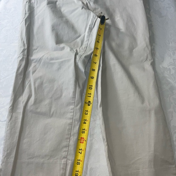 Talbots Petites Women's Cotton Stretch Jeans Cropped Size 12P Light Khaki/Beige - Picture 5 of 7